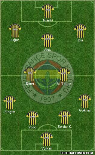 Fenerbahçe SK Formation 2011