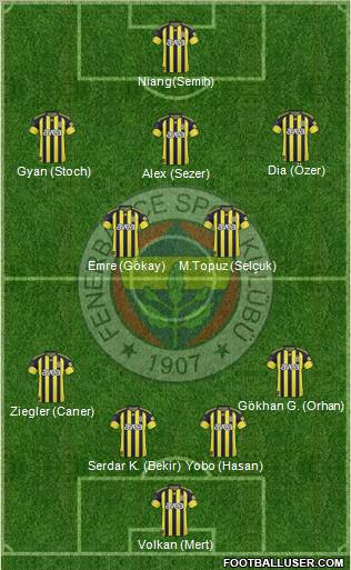 Fenerbahçe SK Formation 2011