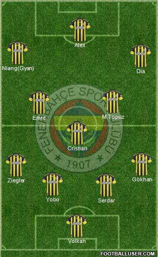 Fenerbahçe SK Formation 2011