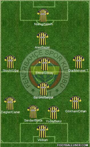 Fenerbahçe SK Formation 2011