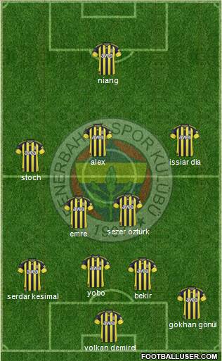 Fenerbahçe SK Formation 2011