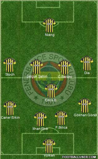 Fenerbahçe SK Formation 2011