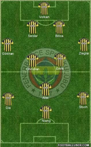 Fenerbahçe SK Formation 2011