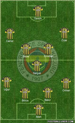 Fenerbahçe SK Formation 2011