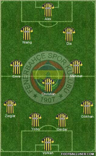 Fenerbahçe SK Formation 2011