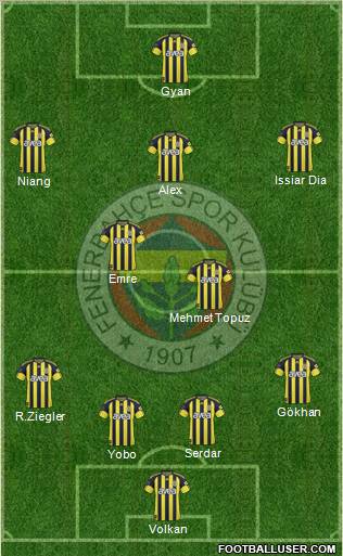 Fenerbahçe SK Formation 2011