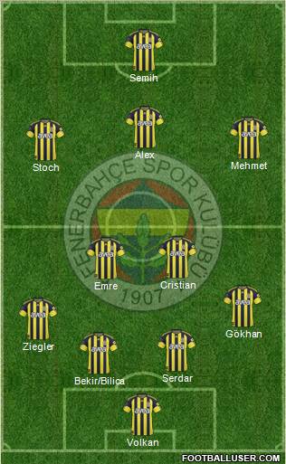 Fenerbahçe SK Formation 2011