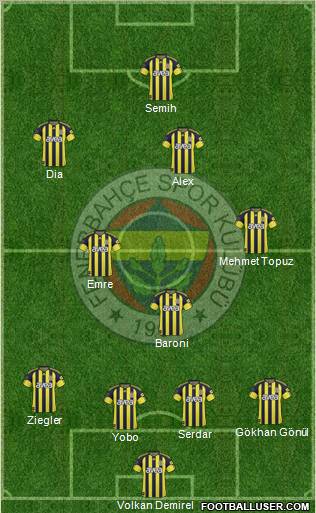 Fenerbahçe SK Formation 2011