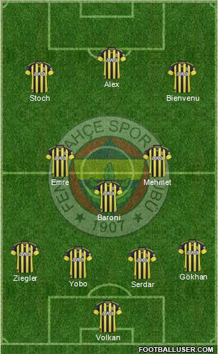 Fenerbahçe SK Formation 2011