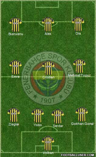 Fenerbahçe SK Formation 2011