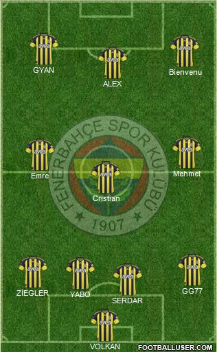 Fenerbahçe SK Formation 2011