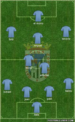 C.D. Badajoz S.A.D. 4-5-1 football formation