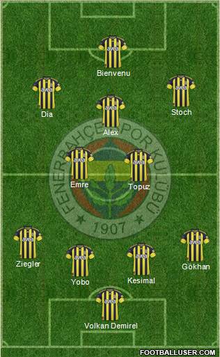 Fenerbahçe SK Formation 2011
