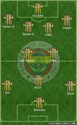 Fenerbahçe SK Formation 2011