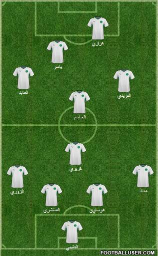 Saudi Arabia football formation