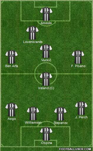 Newcastle United Formation 2011