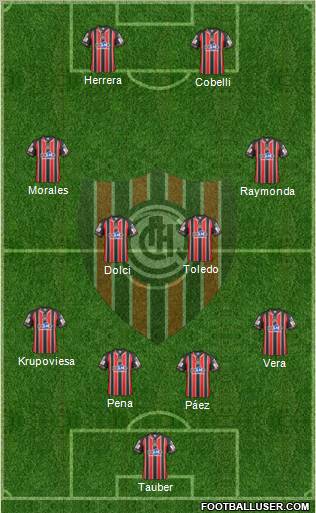 Chacarita Juniors football formation