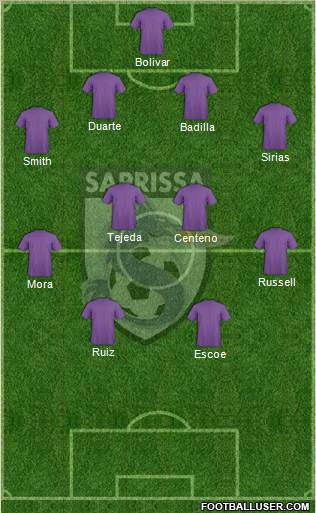 CD Saprissa football formation