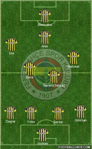 Fenerbahçe SK Formation 2011