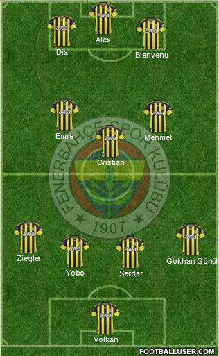 Fenerbahçe SK Formation 2011