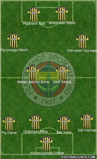 Fenerbahçe SK Formation 2011