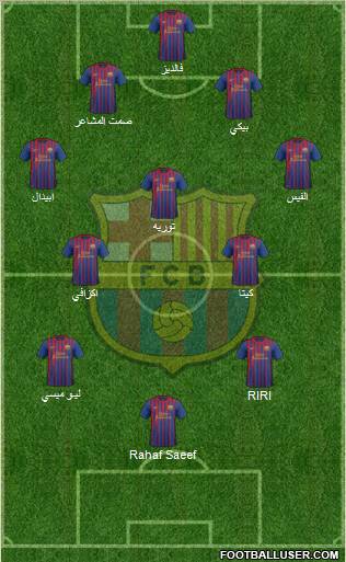 F.C. Barcelona Formation 2011