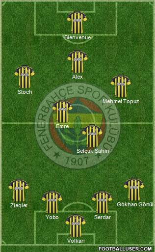Fenerbahçe SK Formation 2011