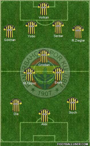 Fenerbahçe SK Formation 2011