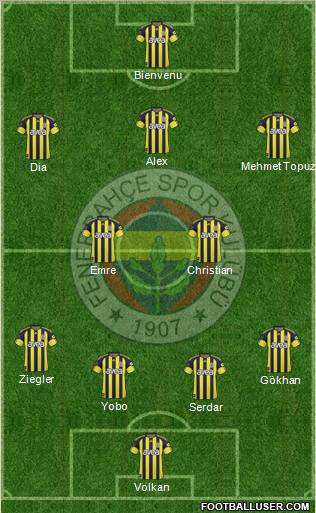 Fenerbahçe SK Formation 2011