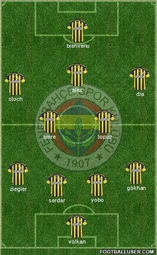 Fenerbahçe SK Formation 2011