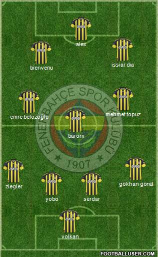 Fenerbahçe SK Formation 2011