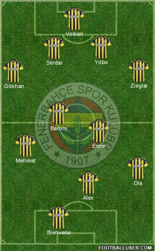 Fenerbahçe SK Formation 2011