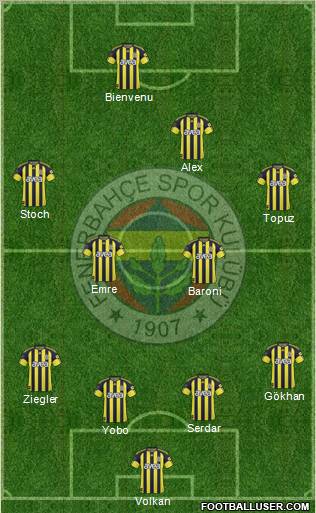 Fenerbahçe SK Formation 2011