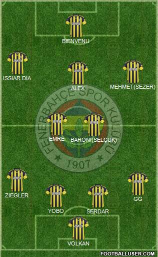 Fenerbahçe SK Formation 2011