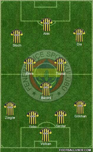 Fenerbahçe SK Formation 2011