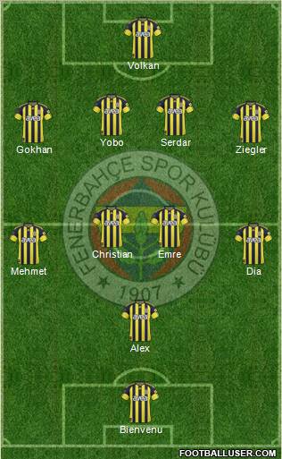 Fenerbahçe SK Formation 2011