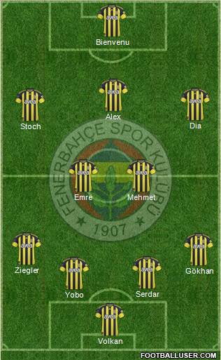 Fenerbahçe SK Formation 2011