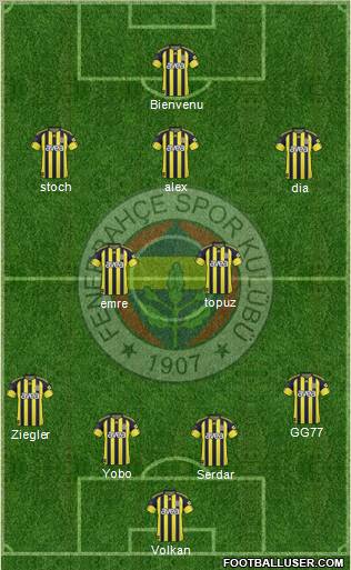 Fenerbahçe SK Formation 2011