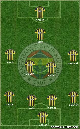 Fenerbahçe SK Formation 2011