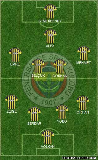 Fenerbahçe SK Formation 2011