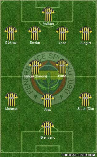 Fenerbahçe SK Formation 2011