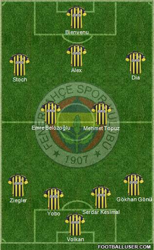 Fenerbahçe SK Formation 2011