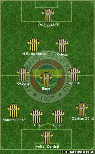 Fenerbahçe SK Formation 2011