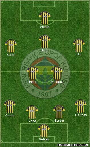 Fenerbahçe SK Formation 2011