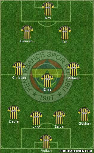 Fenerbahçe SK Formation 2011