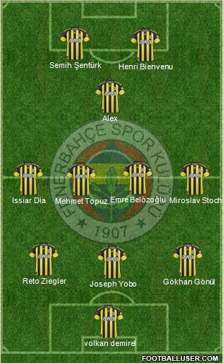 Fenerbahçe SK Formation 2011