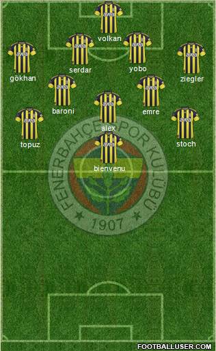 Fenerbahçe SK Formation 2011