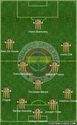 Fenerbahçe SK Formation 2011