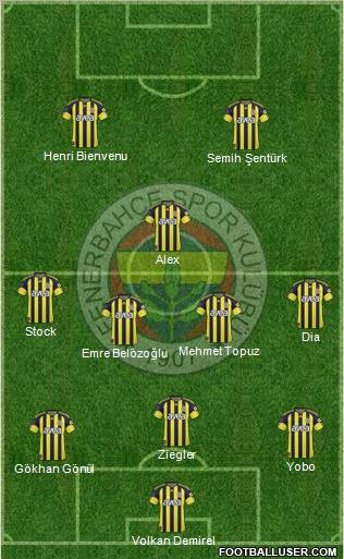 Fenerbahçe SK Formation 2011