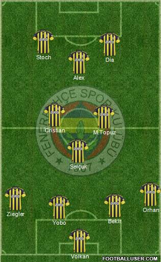Fenerbahçe SK Formation 2011